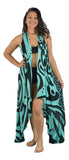 Magic Sarong MG-IT-25 - Island Turtle Black and Teal