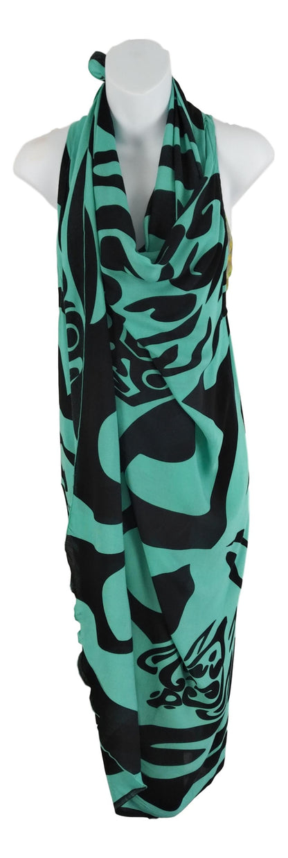 Magic Sarong MG-IT-25 - Island Turtle Black and Teal