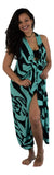 Magic Sarong MG-IT-25 - Island Turtle Black and Teal
