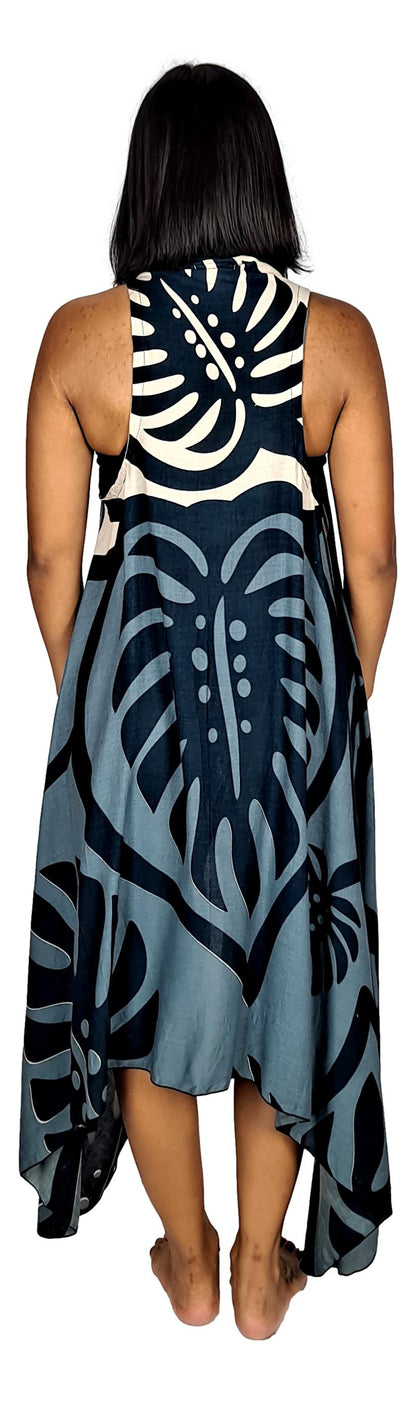 Magic Sarong MG-MON2-20 - Monstera Black and Grey