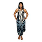 Magic Sarong MG-MON2-20 - Monstera Black and Grey