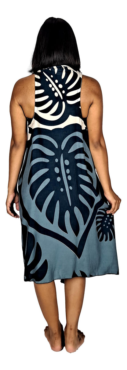 Magic Sarong MG-MON2-20 - Monstera Black and Grey