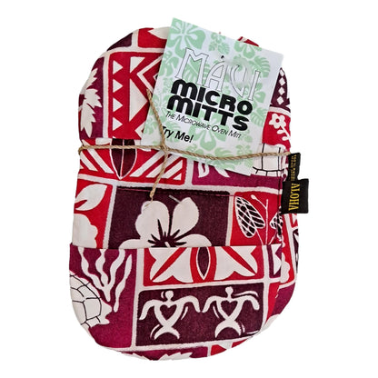 Maui Micro Mitt – MM-1 – Red Hawaiian Print Mini Oven Mitt