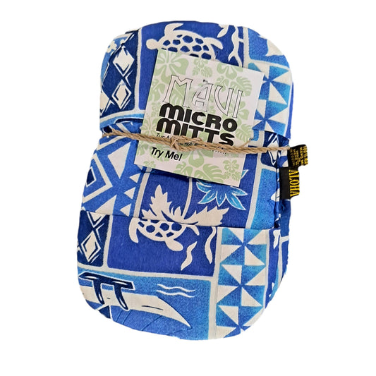 Maui Micro Mitt – MM-6 – Blue Hawaiian Print Mini Oven Mitt