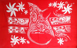 Sarong MNTA-1-F - Manta Ray Tahitian Red