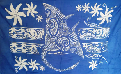 Sarong MNTA-6-F - Manta Ray Blue