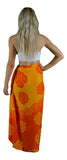 Sarong MON-2-F - Orange Monstera **Pre-order spring 2026**