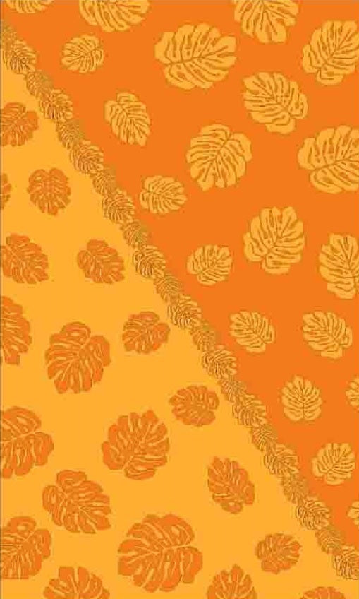 Sarong MON-2-F - Orange Monstera