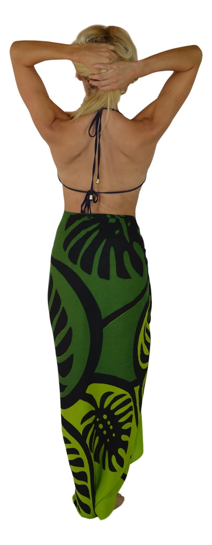 Sarong MON2-4-F - Monstera Green