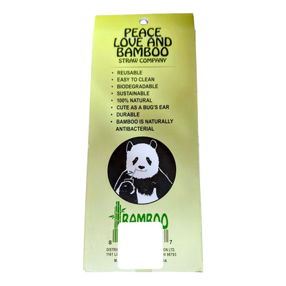 Peace Love Bamboo Straws - PLB-6-20B - Wide Smoothie & Boba Straws, 6 Pack