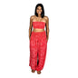 Pant Set - PNT-4011 - Red Hibiscus with Bandeau