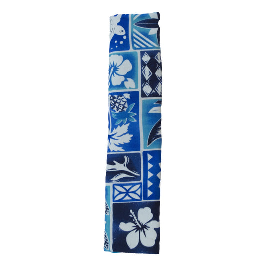 Refrigerator Handle Wrap – R-6 - Blue Hawaiian Print Kitchen Handle Cover