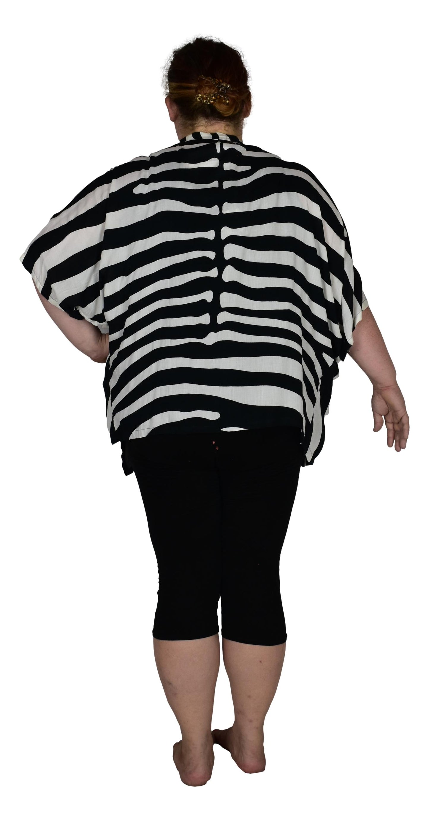 Short Kimono Top RCS-3520 - Animal Print Zebra Wild One