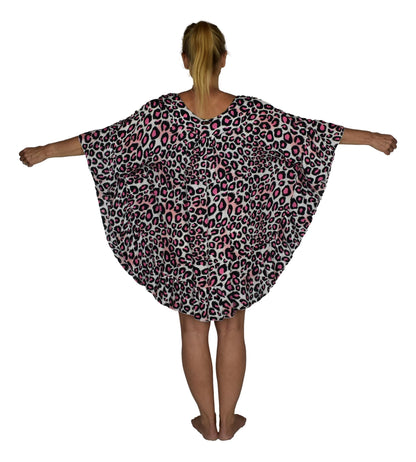 Ruffle Cover Up RCU-3512 - Animal Print Leopard Pink Wild One