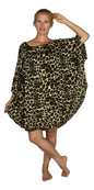Ruffle Cover Up RCU-3519 - Animal Print Leopard Brown Wild One