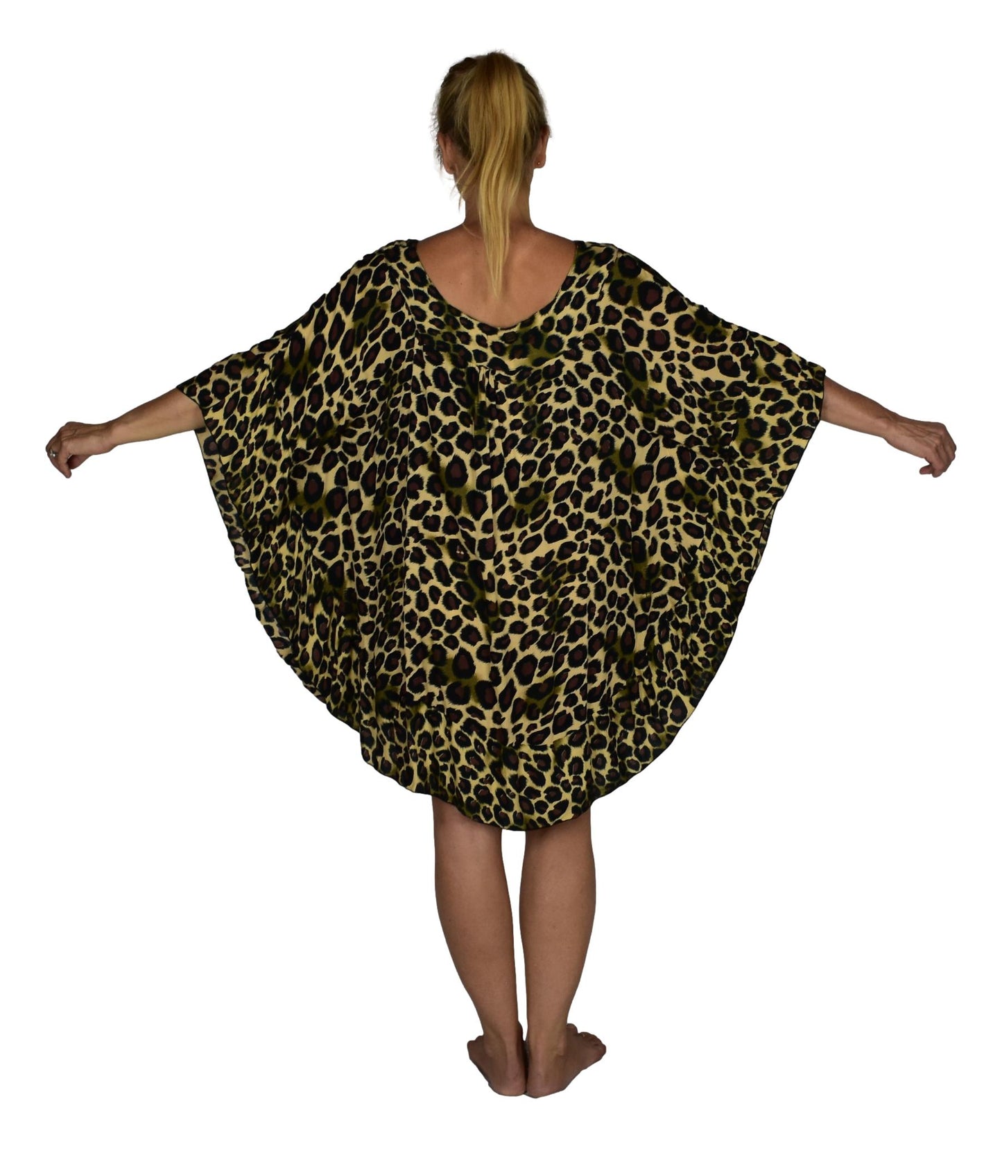 Ruffle Cover Up RCU-3519 - Animal Print Leopard Brown Wild One