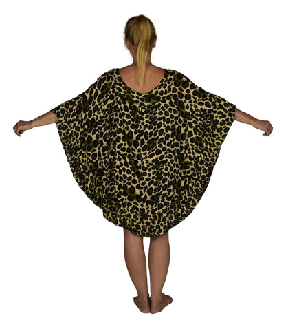 Ruffle Cover Up RCU-3519 - Animal Print Leopard Brown Wild One