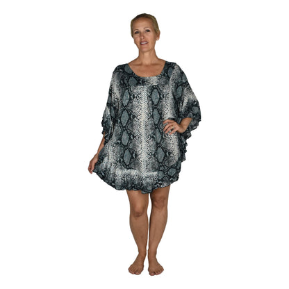 Ruffle Cover Up RCU-3530 - Animal Print Snake Skin Wild One