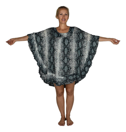 Ruffle Cover Up RCU-3530 - Animal Print Snake Skin Wild One