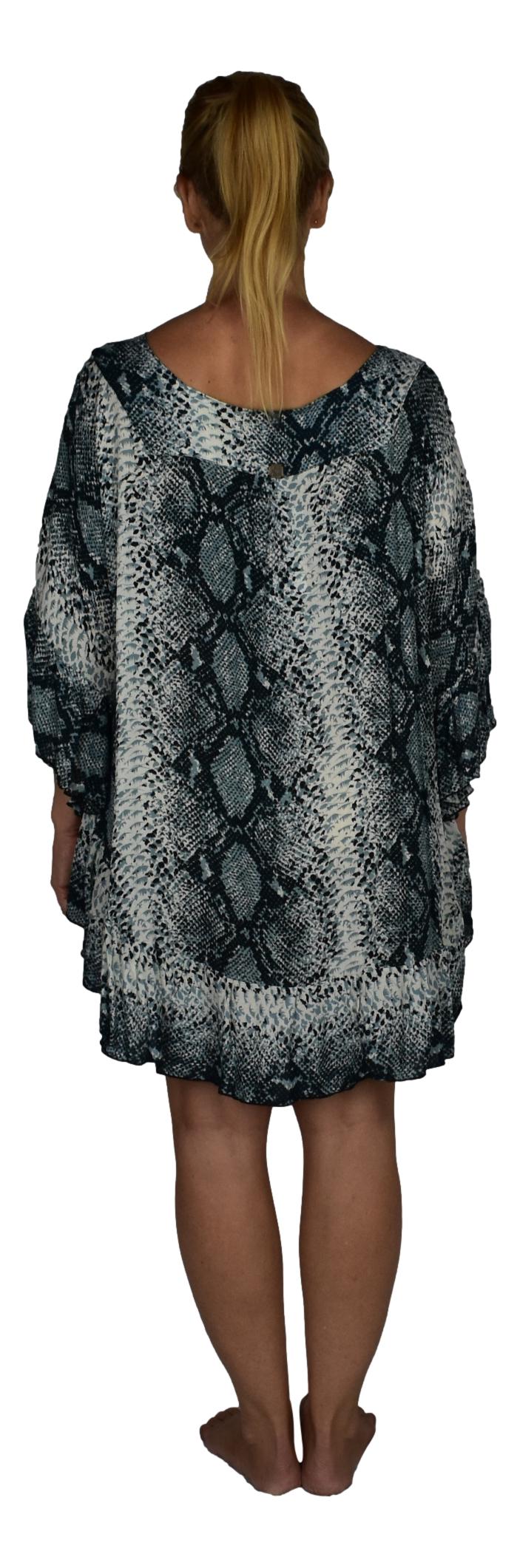 Ruffle Cover Up RCU-3530 - Animal Print Snake Skin Wild One