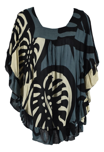 Ruffle Cover Up RCU-MON2-20 - Gray Monstera