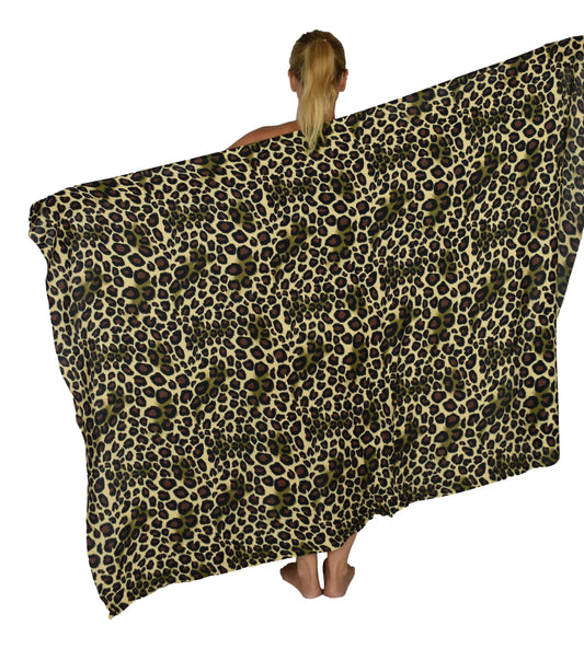 Sarong SAR-3519-F- Animal Print Cheetah Brown