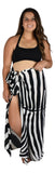 Sarong SAR-3520-F - Animal Print Zebra Black and White