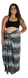 Sarong SAR-3530-F - Animal Print Snake Skin Gray