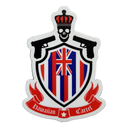 Sticker - SR-HCSHLD-4 - Hawaiian Cartel Shield