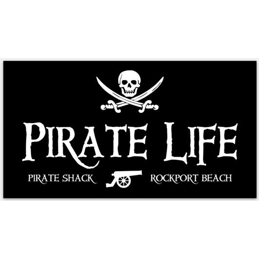 Sticker - SR-PRTLIFE-6 - Pirate Life Rectangle 6 inch