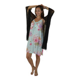 Shawl Sweater - SS-10 - Black Sheer Lightweight Open Shawl, One Size