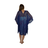 Shawl Sweater - SS-26 - Navy Blue Sheer Lightweight Open Shawl, One Size