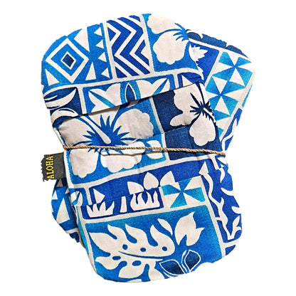 Sourdough Tropicale Baking Mitt – ST-6 – Blue Hawaiian Print Mini Oven Mitt