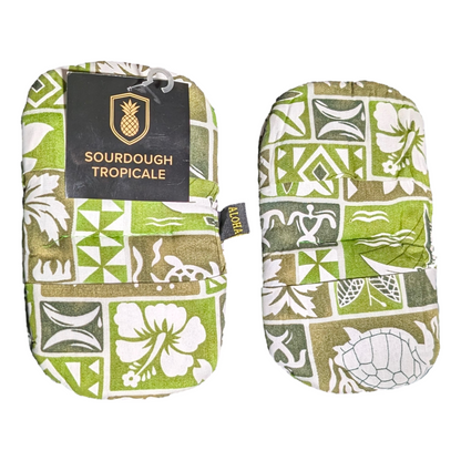 Sourdough Tropicale Baking Mitt – ST-4 – Green Hawaiian Print Mini Oven Mitt