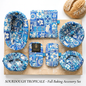 Sourdough Tropicale Kit - ST-PACK-6 - 7 Piece Baking Set | Banneton Covers, Mini Mitts & Hot Pad