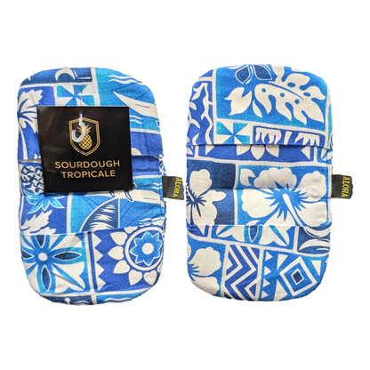 Sourdough Tropicale Baking Mitt – ST-6 – Blue Hawaiian Print Mini Oven Mitt