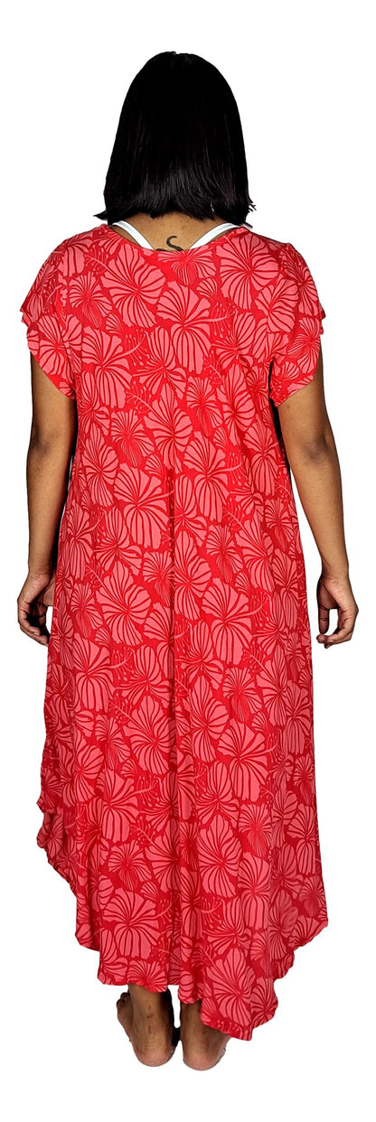 Tampa Swing Dress, TAMPA-4011 - Red Hibiscus