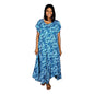 Tampa Swing Dress, TAMPA-4015 - Dark Blue Hibiscus