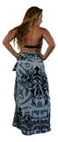 Sarong TAT-10-F - Tattoo Turtle Gray & Black