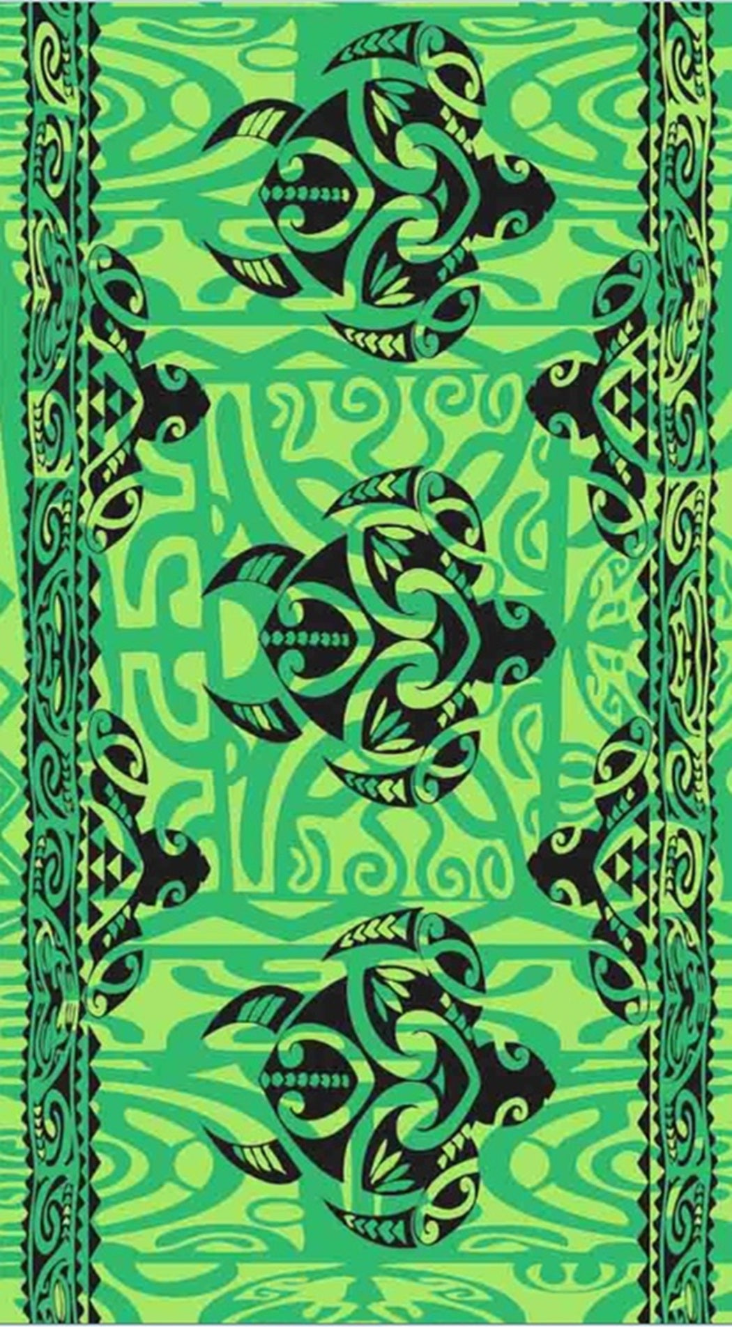 Sarong TAT-4-F - Tattoo Turtle Green