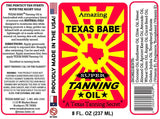Texas Babe Super Tanning Oil – TXBABE-8 - Natural Plant Oils for a Deep Sun-Kissed Tan (8 oz)