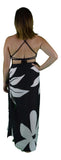 Sarong TL-10-F - Tiare Flower Black & White  ***Pre-order Winter 2025/2026