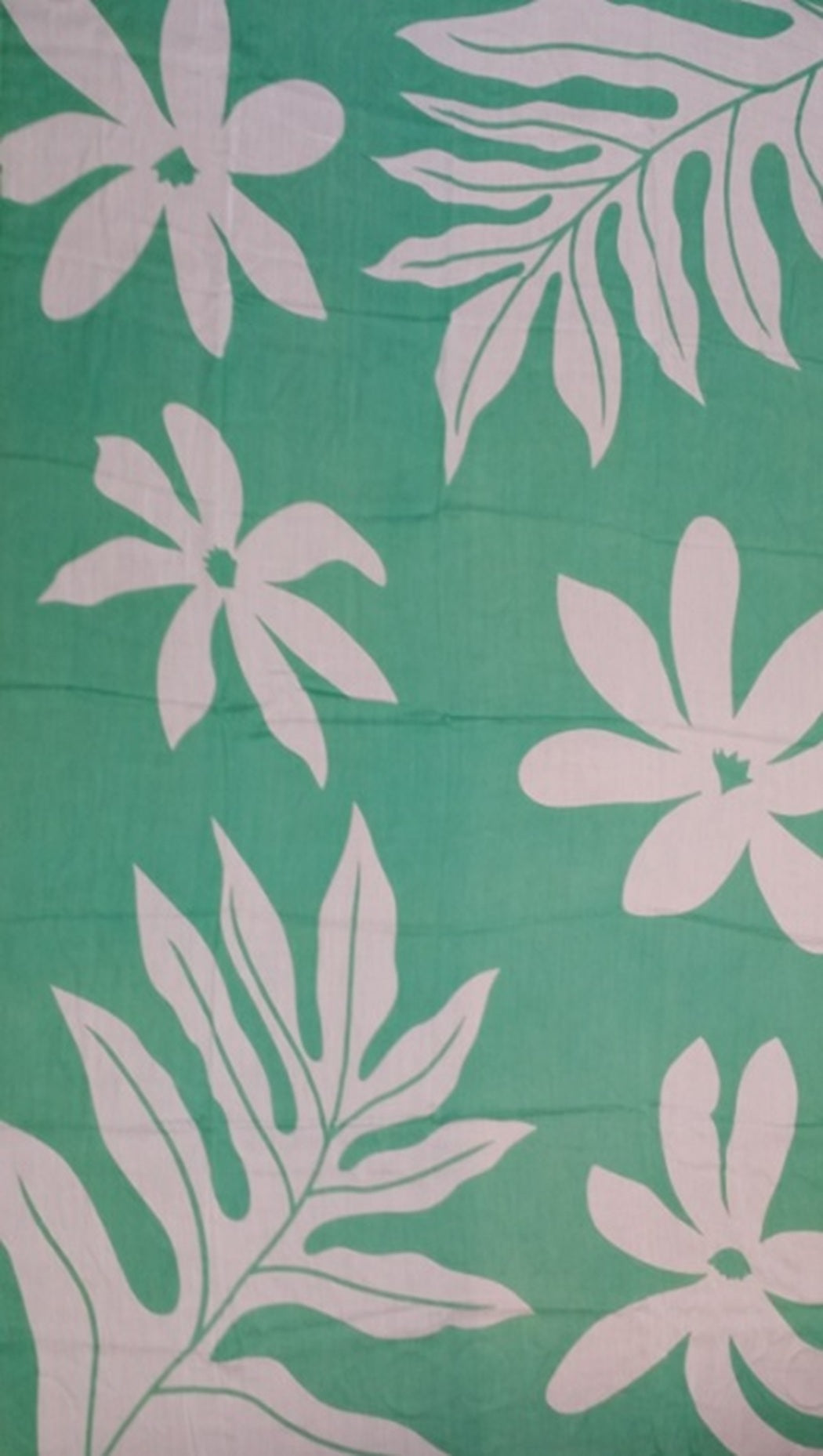 Sarong TL-4-F - Tiare Flower Teal & White