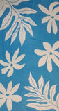 Sarong TL-6-F - Tiare Flower Blue and White
