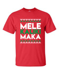 MELE KALIKIMAKA - MENS SHIRT - RED