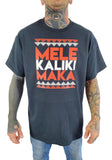 MELE KALIKIMAKA - MENS SHIRT - BLACK SHIRT