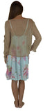 Tradewind Sweater - TS-19 - Tan Sheer Knit Cardigan Shawl OS