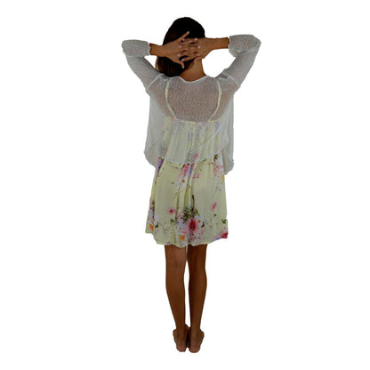 Tradewind Sweater - TS-8 – White Sheer Knit Cardigan Shawl OS