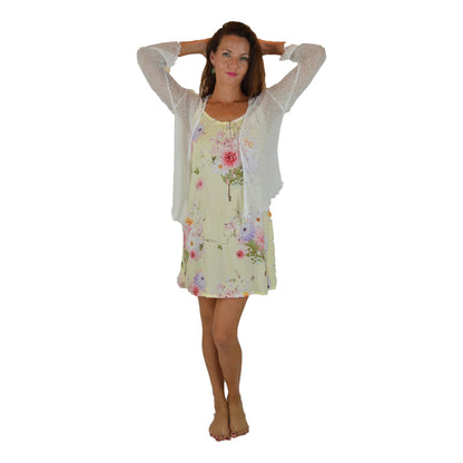 Tradewind Sweater - TS-8 – White Sheer Knit Cardigan Shawl OS