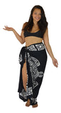 Sarong TTL-10-F - Turtle With Border in Black